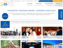 Tablet Screenshot of congress-union-celle.de